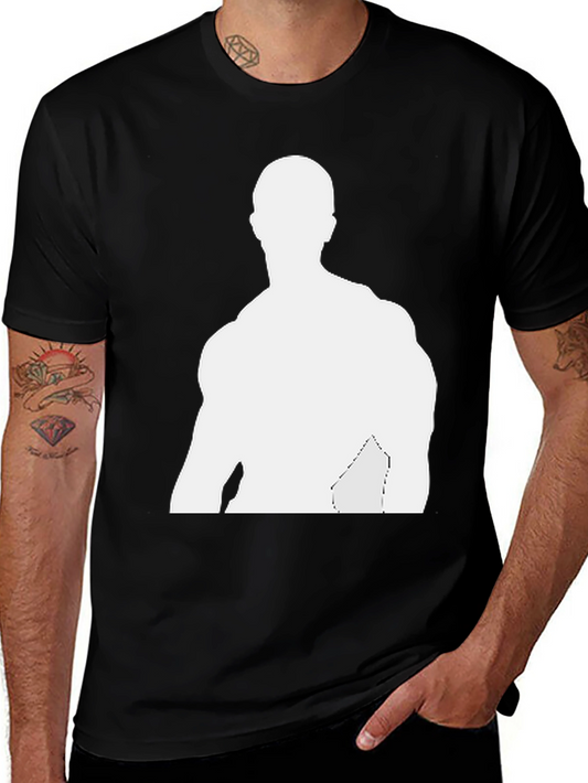Mens Black T-Shirt - Graphic Silhouette Tee