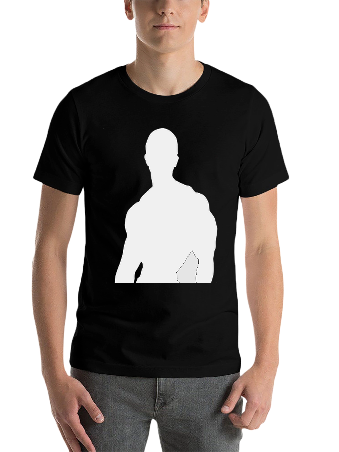 Mens Black T-Shirt - Graphic Silhouette Tee