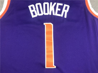 Men's Phoenix Suns Devin Booker #1 Purple Replica Jerseys