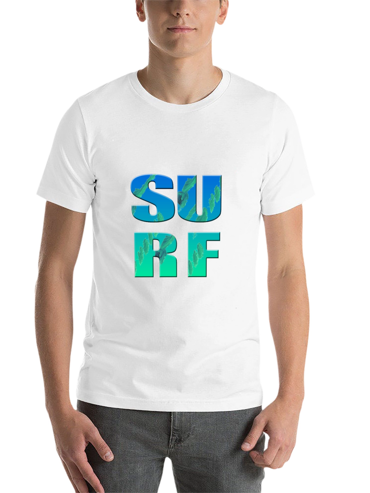 Surf Graphic Tee - Black Cotton T-Shirt