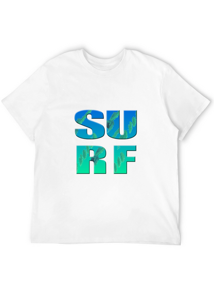 Surf Graphic Tee - Black Cotton T-Shirt