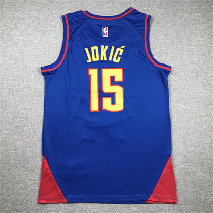 Men's Denver Nuggets Nikola Jokic #15 Blue 2022/23 Statement Edition Swingman Jerseys