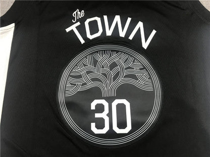 Men's Golden State Warriors Stephen Curry #30 Black Fast Break Replica Jerseys