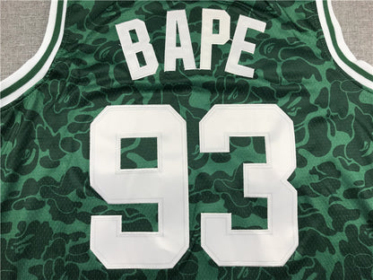 Men's Boston Celtics Bape Mitchell & Ness #93 NBA Green Player Jerseys