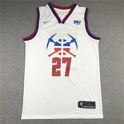 Men's Denver Nuggets Jamal Murray #27 White 2020/21 Swingman Player Jerseys