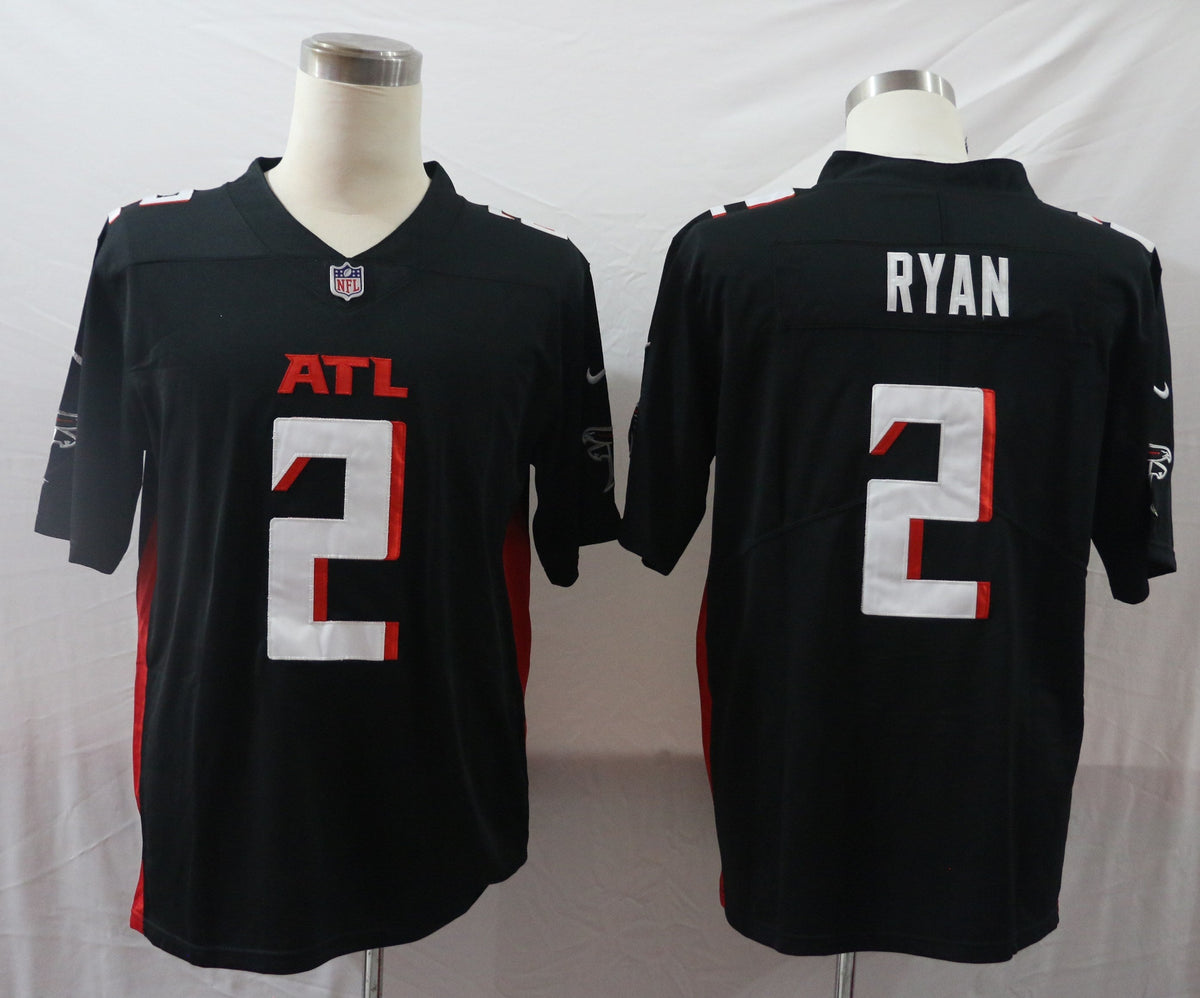 Men's Atlanta Falcons Matt Ryan #2 Black Game Player Jerseys