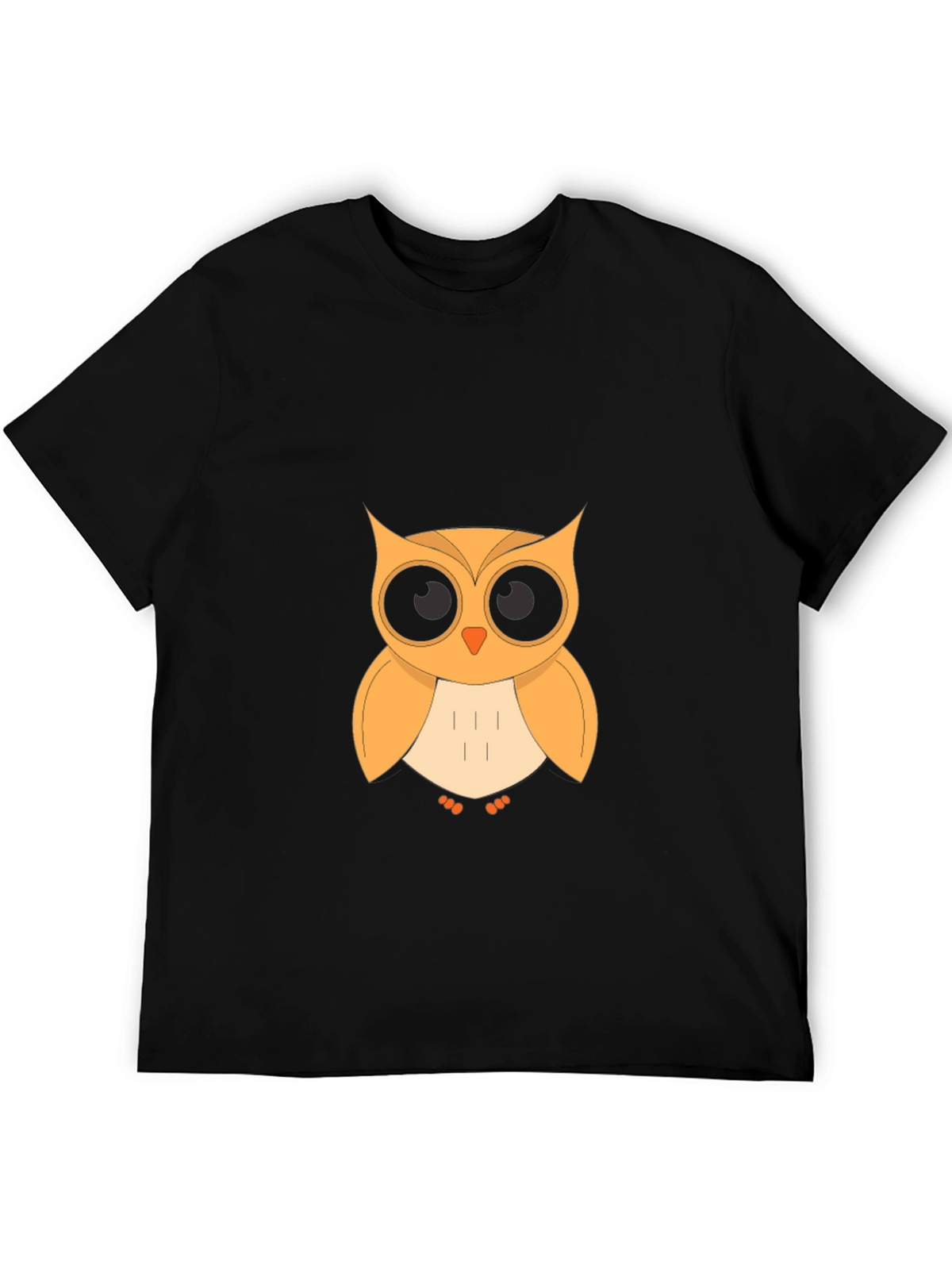 Owl Graphic T-Shirt - Black Cotton Blend