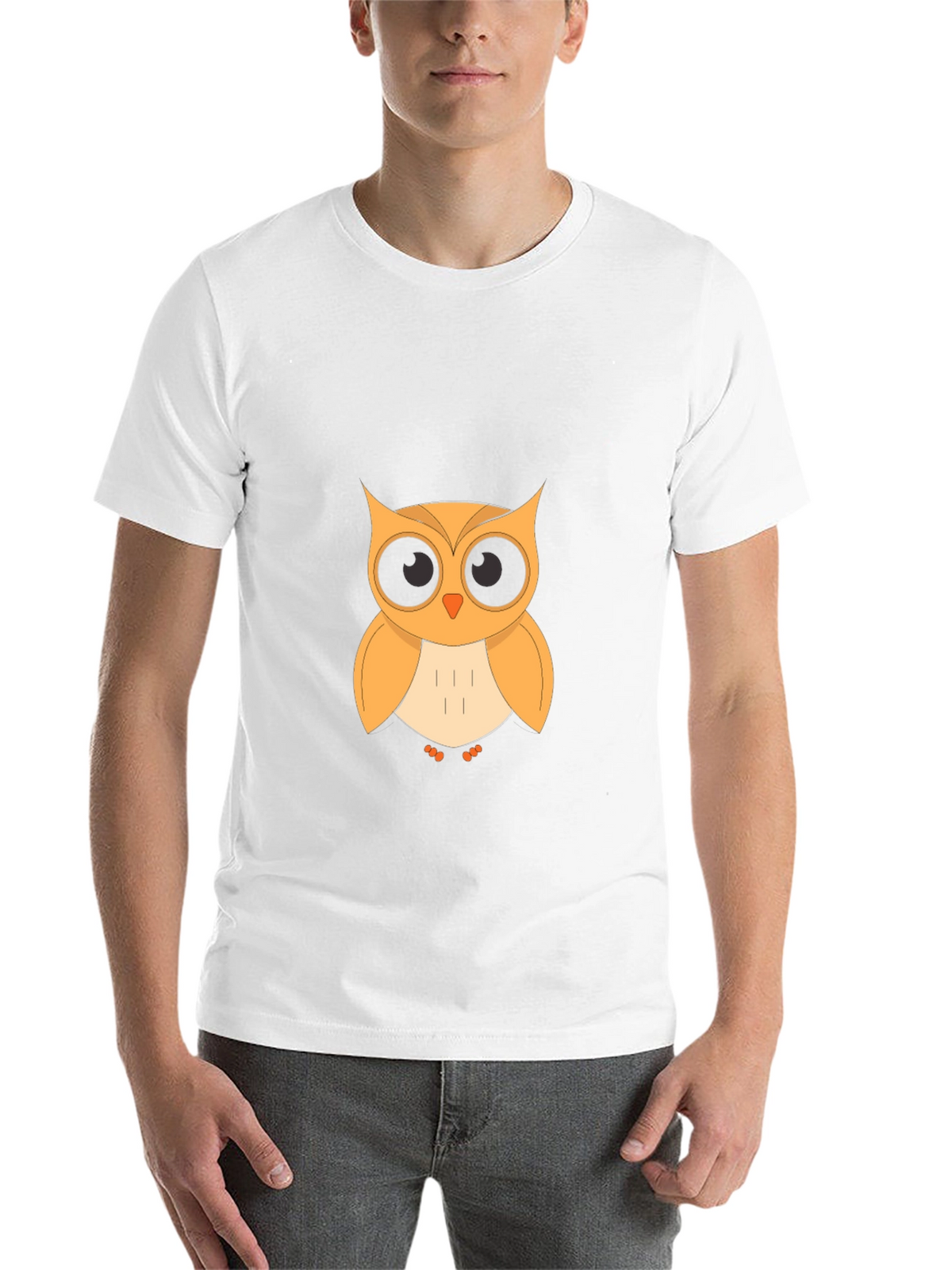Owl Graphic T-Shirt - Black Cotton Blend