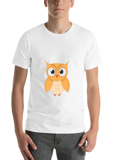 Owl Graphic T-Shirt - Black Cotton Blend