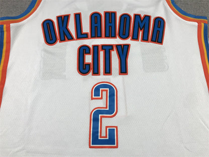 Men's Oklahoma City Thunder Shai Gilgeous-Alexander #2 White 2022/23 Fast Break Replica Jerseys - Association Edition