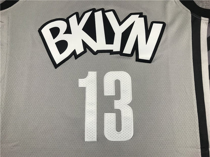 Men's Brooklyn Nets James Harden Charcoal 2020/21 Fast Break Replica Jerseys