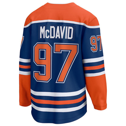 Men's Edmonton Oilers Connor McDavid Fanatics Royal 2025 Stanley Cup Final Home Breakaway Jersey