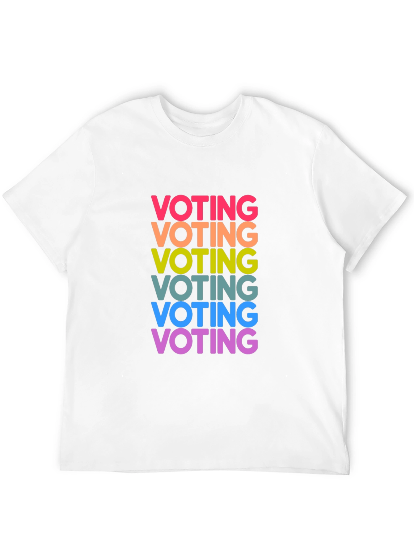 Vote Rainbow Text Graphic Black Tee