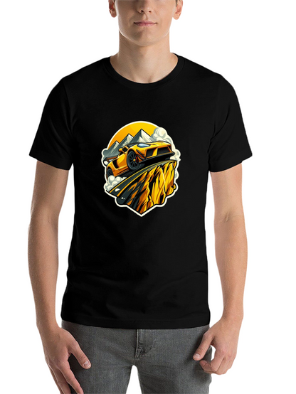 Yellow Car Mountain Road Trip T-Shirt