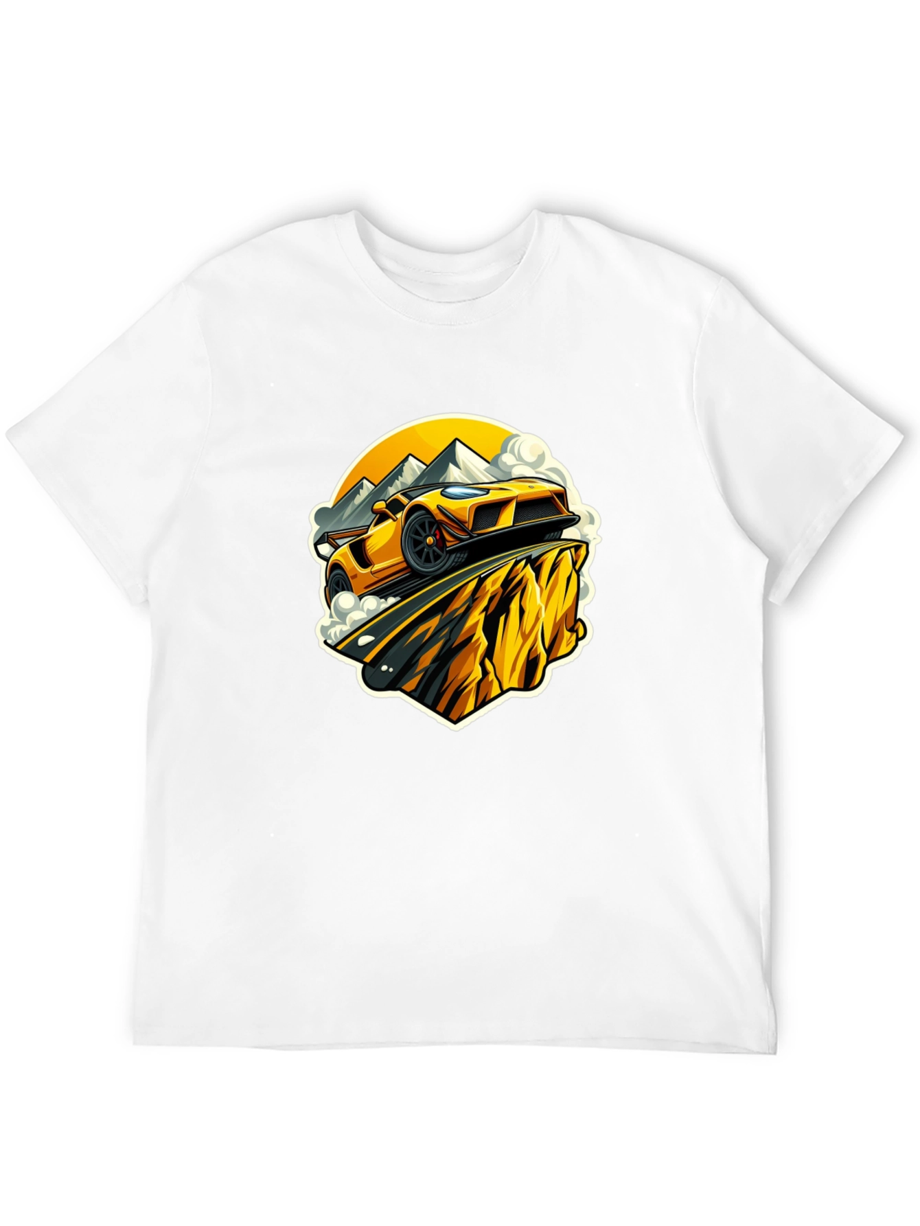 Yellow Car Mountain Road Trip T-Shirt