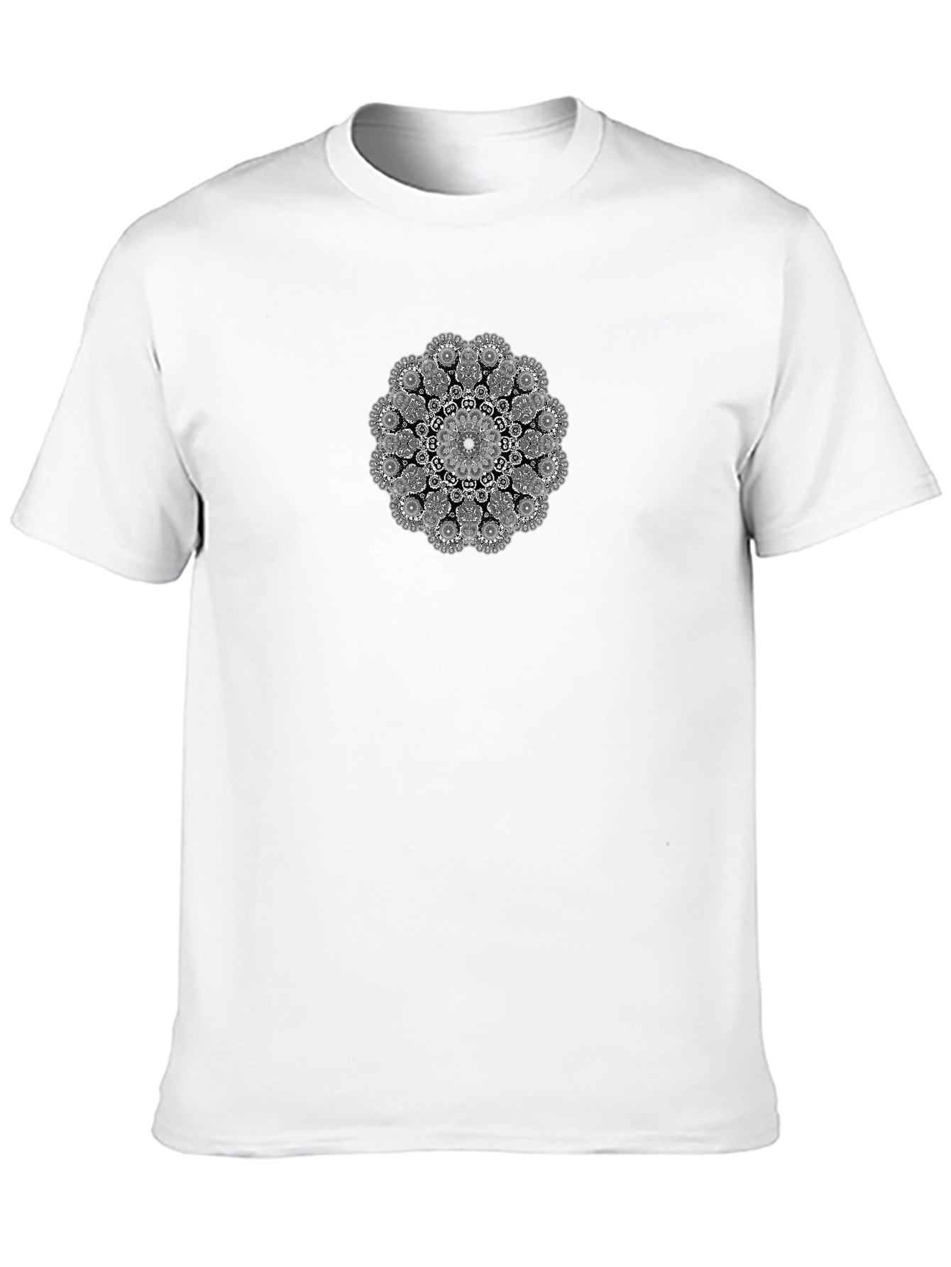 Black T-Shirt with Mandala Graphic