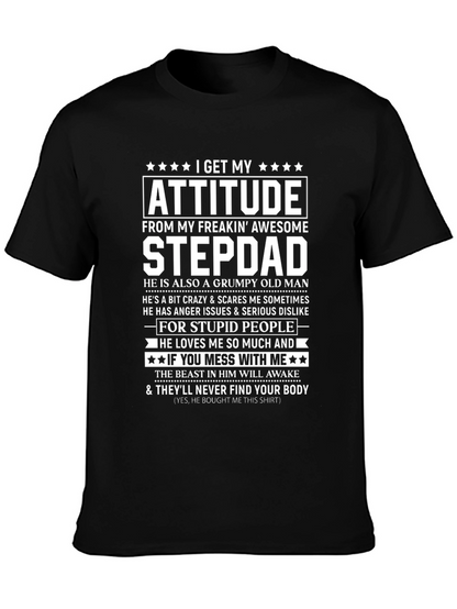 Awesome Stepdad T-Shirt: Attitude & Humor