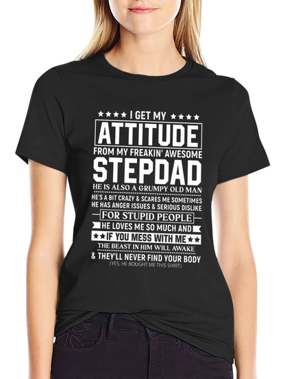 Awesome Stepdad T-Shirt: Attitude & Humor