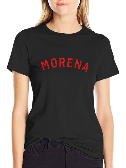 MORENA Graphic T-Shirt - Distressed Print Casual Wear
