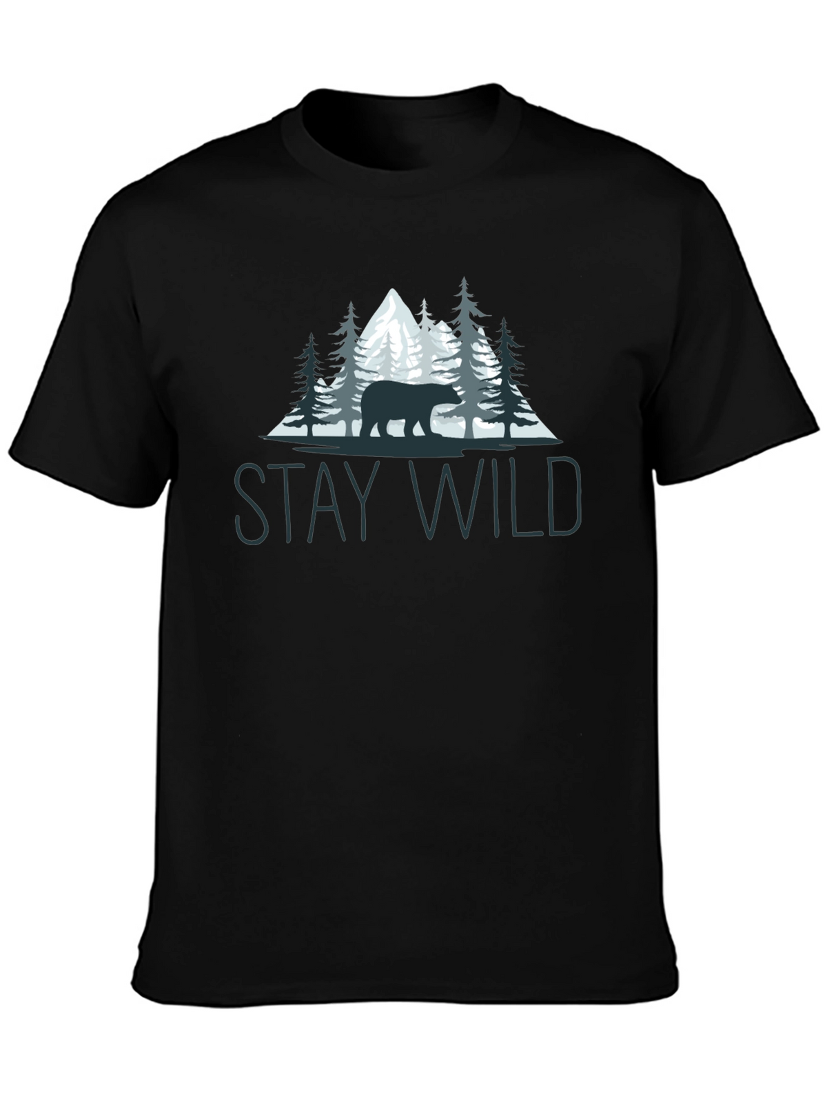 Stay Wild Bear Graphic Tee - Nature Lovers T-Shirt