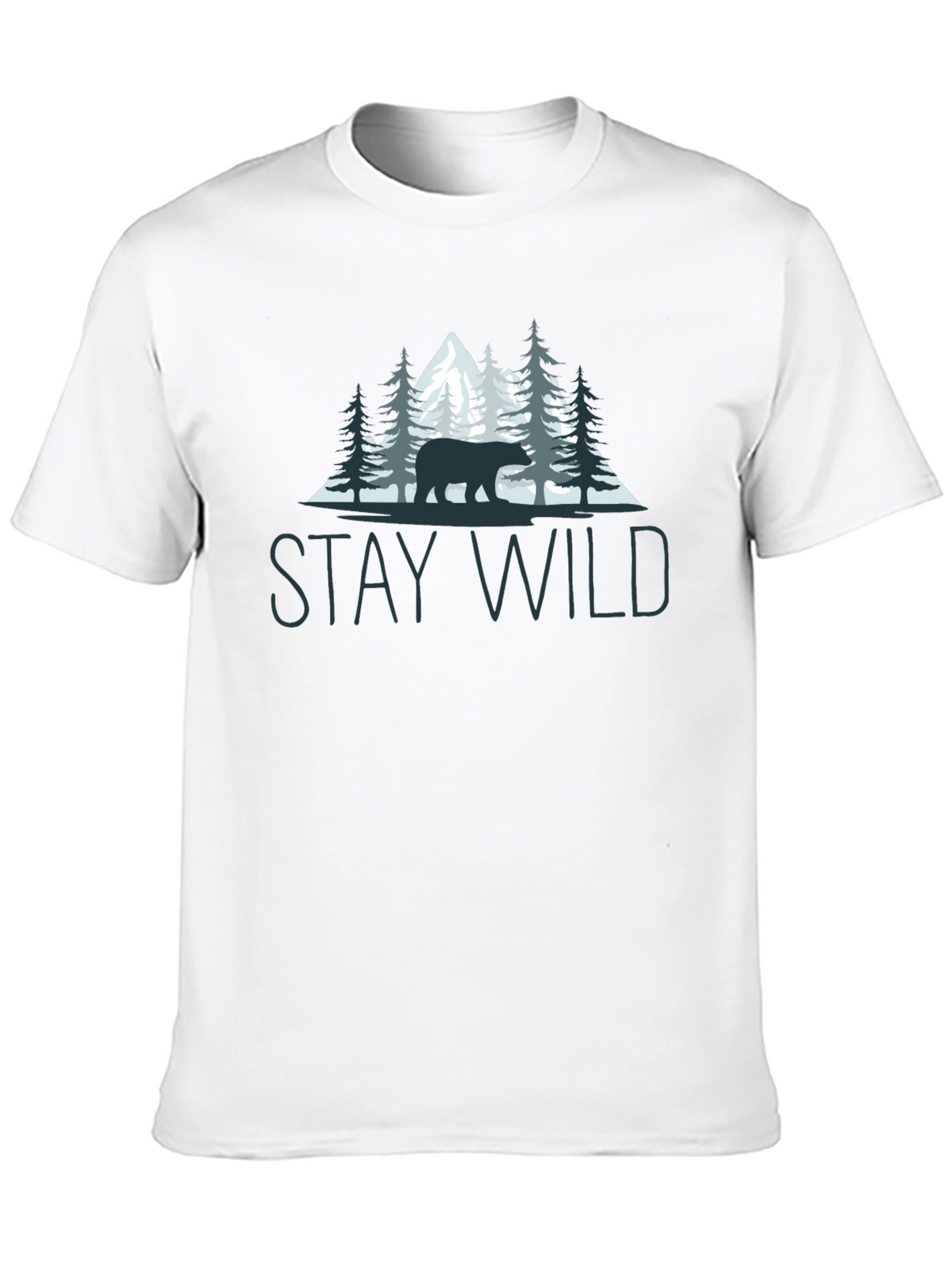 Stay Wild Bear Graphic Tee - Nature Lovers T-Shirt