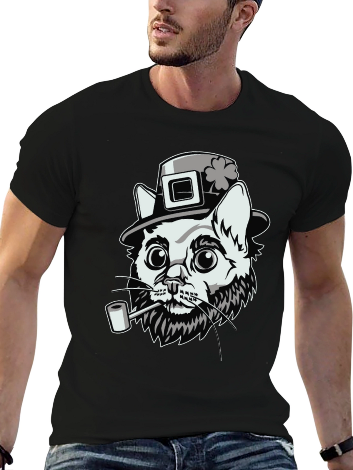Lucky Cat Leprechaun T-Shirt