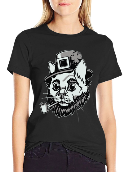 Lucky Cat Leprechaun T-Shirt