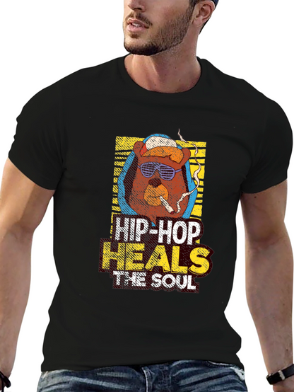Hip-Hop Bear Graphic T-Shirt - Urban Style