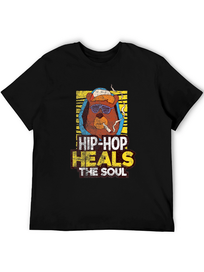 Hip-Hop Bear Graphic T-Shirt - Urban Style