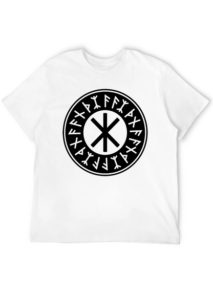 Black T-Shirt with Viking Symbol