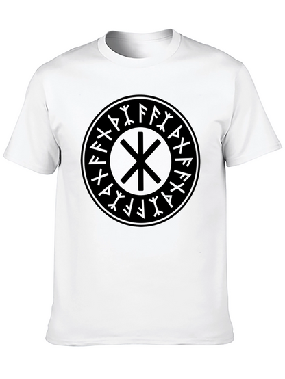 Black T-Shirt with Viking Symbol