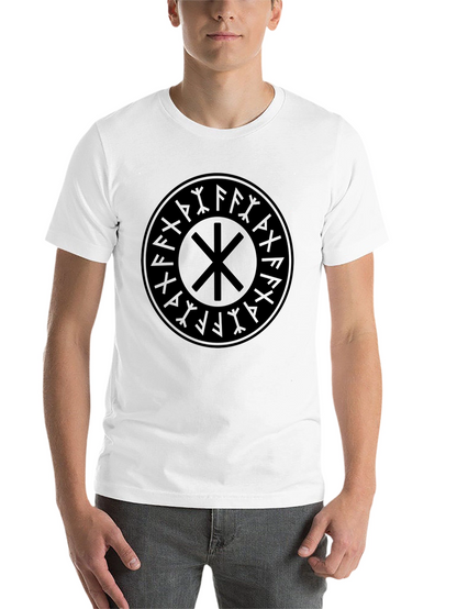 Black T-Shirt with Viking Symbol