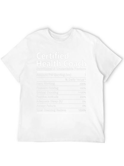 Certified Health Coach Nutrition Facts T-Shirt
