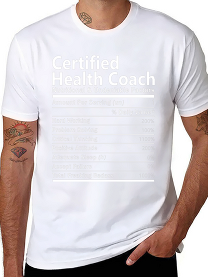 Certified Health Coach Nutrition Facts T-Shirt