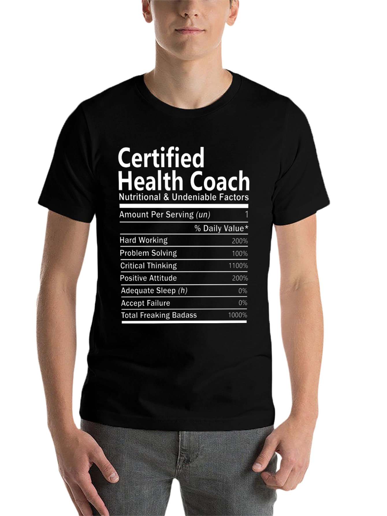 Certified Health Coach Nutrition Facts T-Shirt
