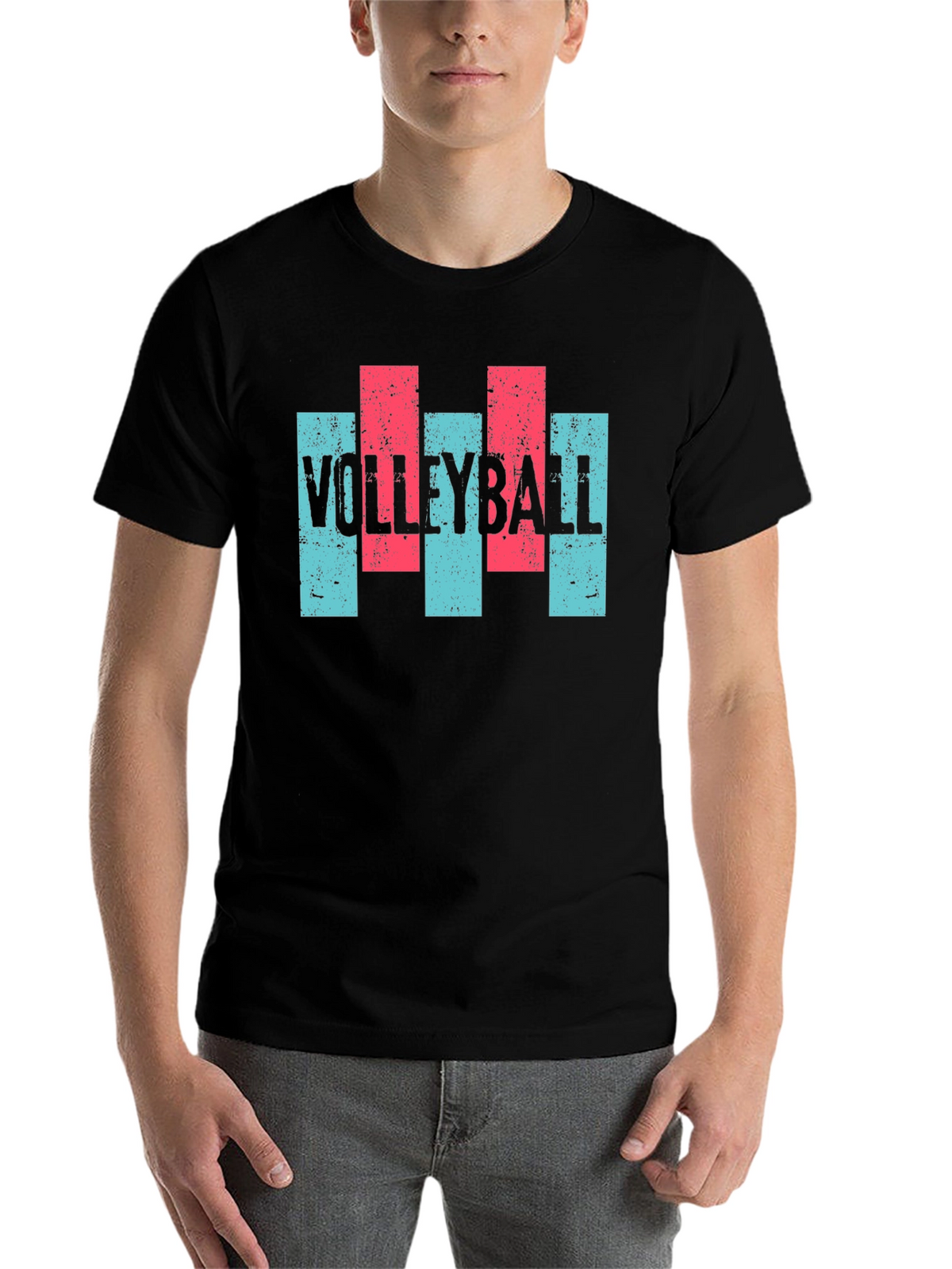 Volleyball Graphic T-Shirt - Mens Casual Tee