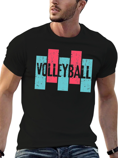 Volleyball Graphic T-Shirt - Mens Casual Tee