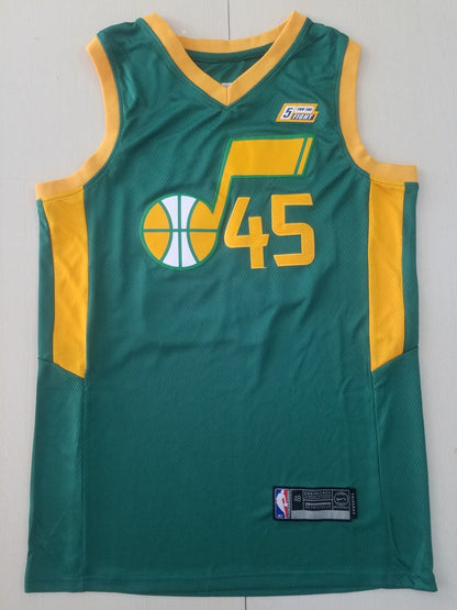 Men's Utah Jazz Donovan Mitchell #45 Green 2020/21 Swingman Player Jerseys