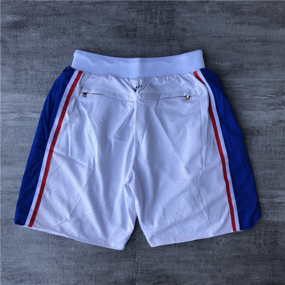 Men's Philadelphia 76ers White Basketball Shorts1