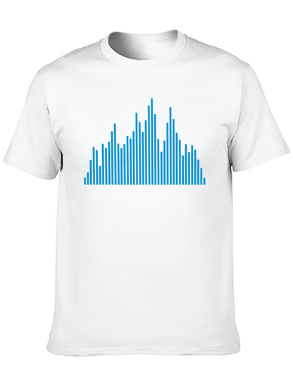 Blue Line Graphic Black Tee