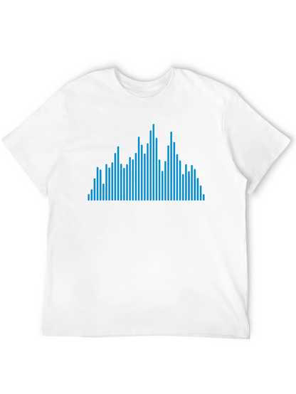 Blue Line Graphic Black Tee