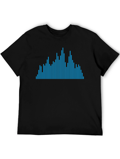 Blue Line Graphic Black Tee