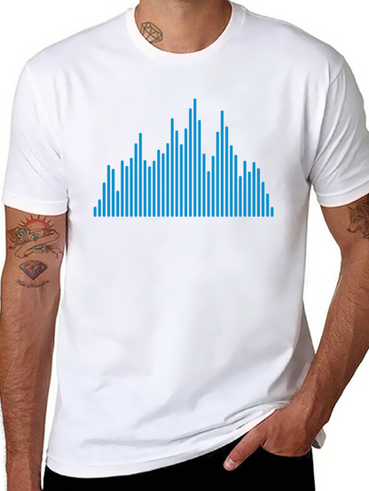 Blue Line Graphic Black Tee