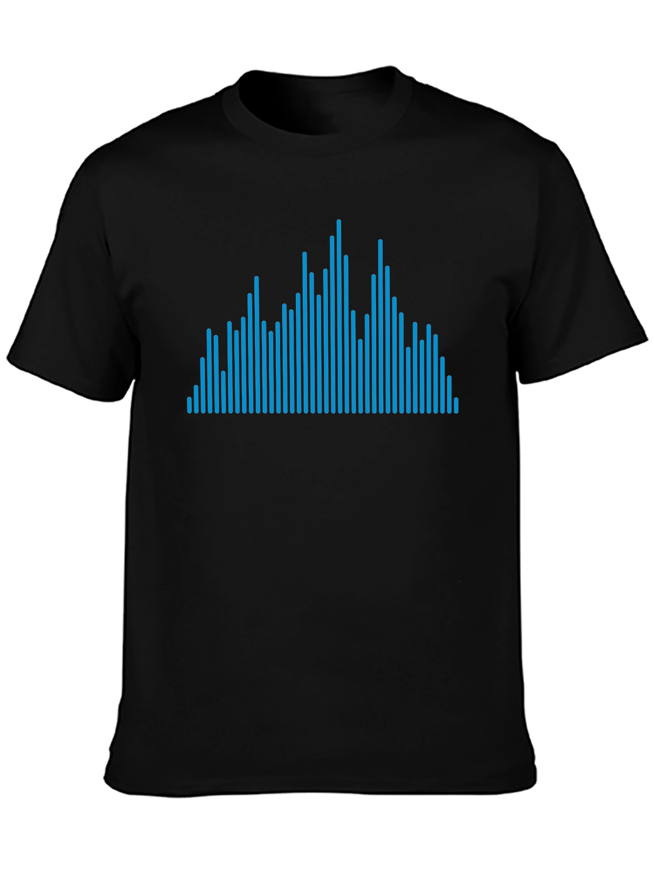 Blue Line Graphic Black Tee