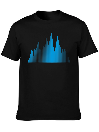 Blue Line Graphic Black Tee