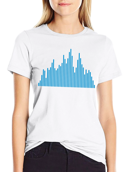 Blue Line Graphic Black Tee