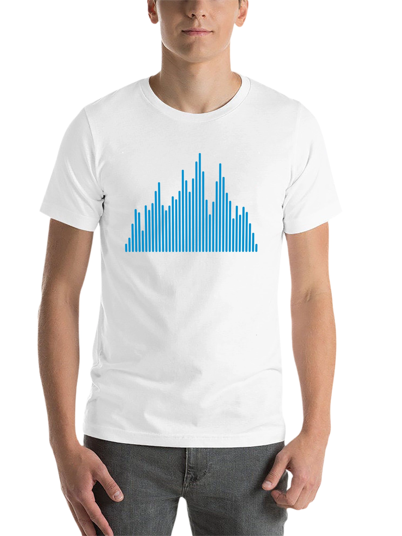 Blue Line Graphic Black Tee