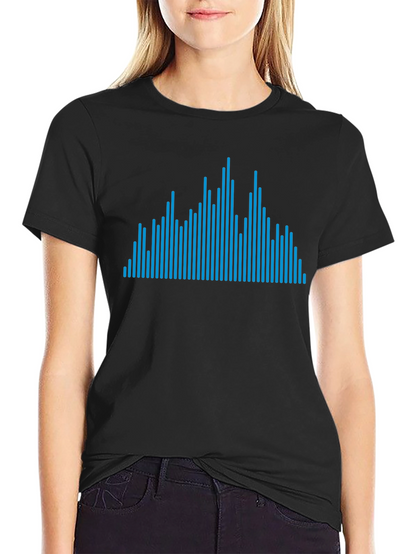 Blue Line Graphic Black Tee