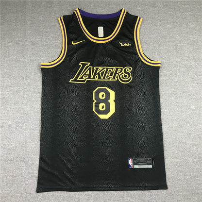 Men's Los Angeles Lakers Kobe Bryant #8-24 Black Mamba City Edition Swingman Jerseys Black