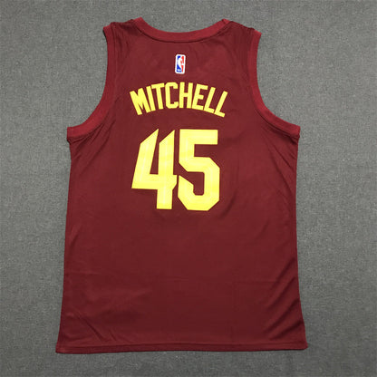 Men's Cleveland Cavaliers Donovan Mitchell #45 Burgundy Swingman Jerseys - Icon Edition